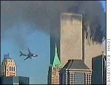 Amateur video captures the second plane moments before it slammed into the WTC